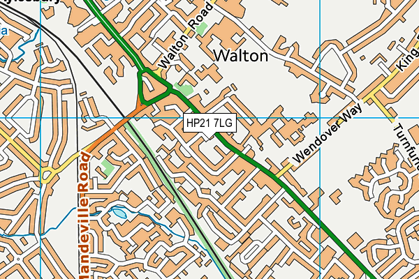 HP21 7LG map - OS VectorMap District (Ordnance Survey)