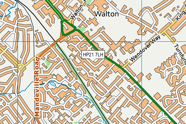 HP21 7LH map - OS VectorMap District (Ordnance Survey)