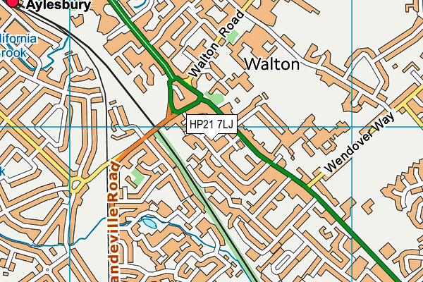 HP21 7LJ map - OS VectorMap District (Ordnance Survey)