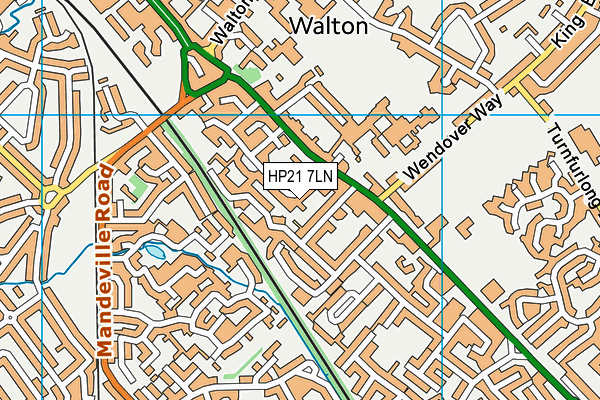 HP21 7LN map - OS VectorMap District (Ordnance Survey)