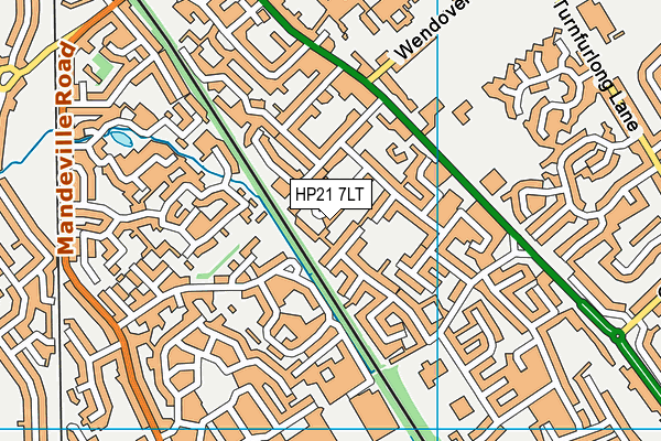 HP21 7LT map - OS VectorMap District (Ordnance Survey)