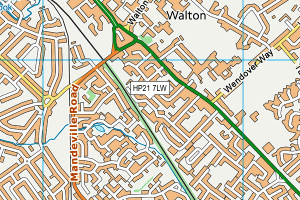 HP21 7LW map - OS VectorMap District (Ordnance Survey)