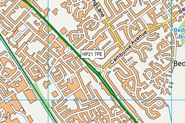 HP21 7PE map - OS VectorMap District (Ordnance Survey)