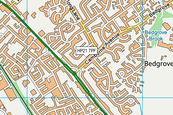 HP21 7PF map - OS VectorMap District (Ordnance Survey)
