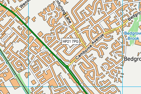 HP21 7PG map - OS VectorMap District (Ordnance Survey)