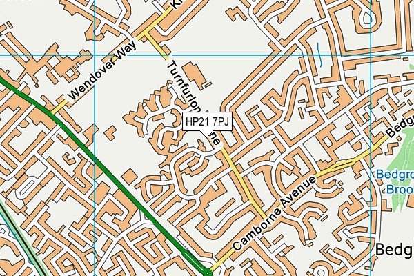 HP21 7PJ map - OS VectorMap District (Ordnance Survey)