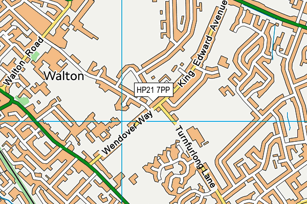HP21 7PP map - OS VectorMap District (Ordnance Survey)