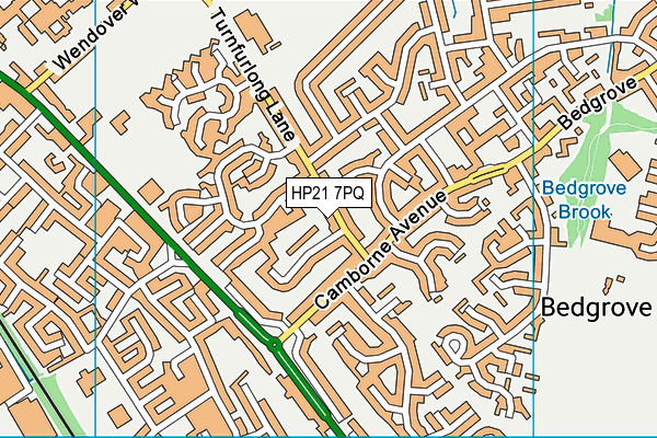 HP21 7PQ map - OS VectorMap District (Ordnance Survey)