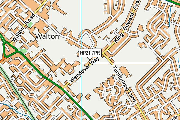 HP21 7PR map - OS VectorMap District (Ordnance Survey)