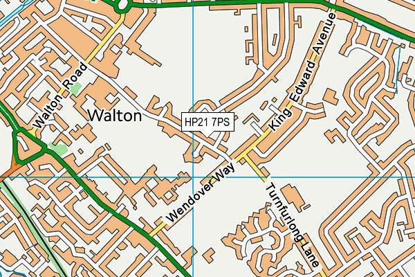 HP21 7PS map - OS VectorMap District (Ordnance Survey)