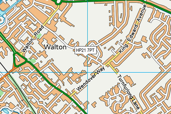 HP21 7PT map - OS VectorMap District (Ordnance Survey)