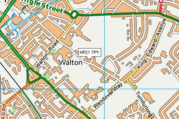 HP21 7PY map - OS VectorMap District (Ordnance Survey)