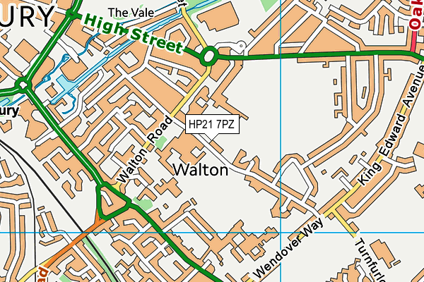 HP21 7PZ map - OS VectorMap District (Ordnance Survey)