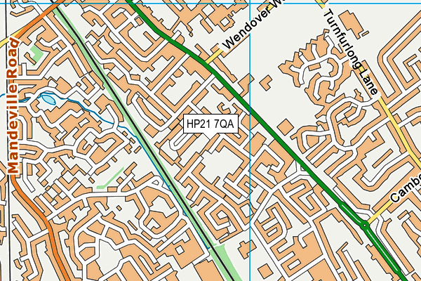 HP21 7QA map - OS VectorMap District (Ordnance Survey)