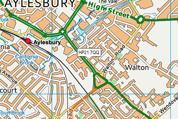 HP21 7QQ map - OS VectorMap District (Ordnance Survey)