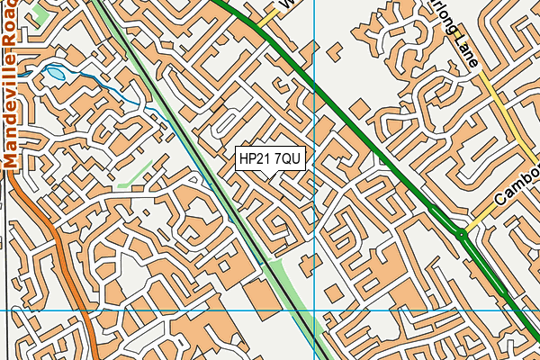 HP21 7QU map - OS VectorMap District (Ordnance Survey)