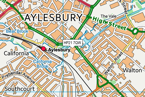 HP21 7QW map - OS VectorMap District (Ordnance Survey)