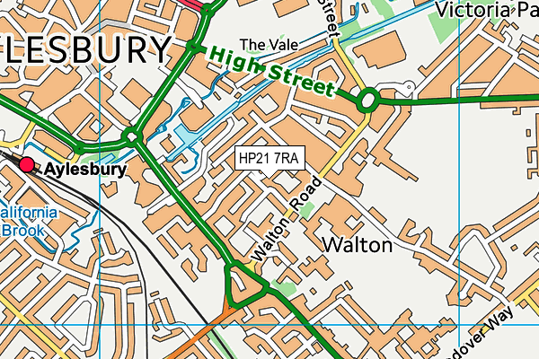 HP21 7RA map - OS VectorMap District (Ordnance Survey)