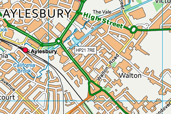 HP21 7RE map - OS VectorMap District (Ordnance Survey)