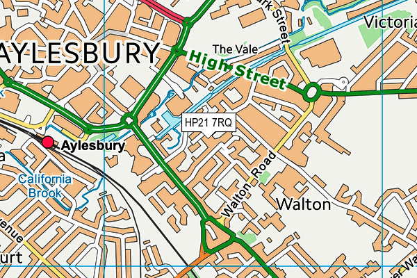 HP21 7RQ map - OS VectorMap District (Ordnance Survey)