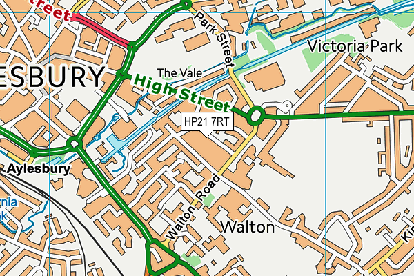 HP21 7RT map - OS VectorMap District (Ordnance Survey)