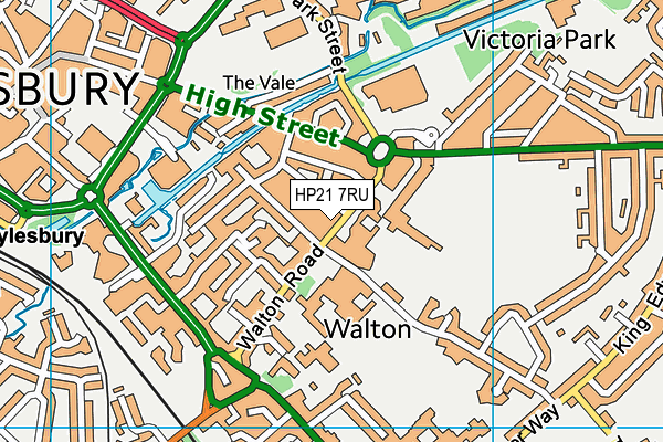 HP21 7RU map - OS VectorMap District (Ordnance Survey)