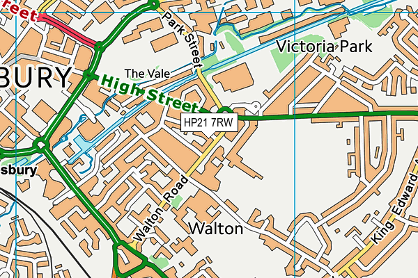 HP21 7RW map - OS VectorMap District (Ordnance Survey)