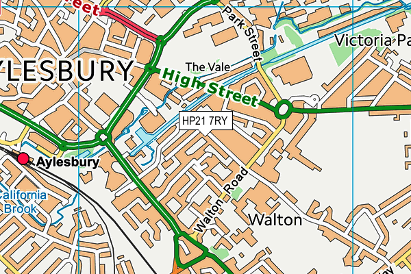 HP21 7RY map - OS VectorMap District (Ordnance Survey)