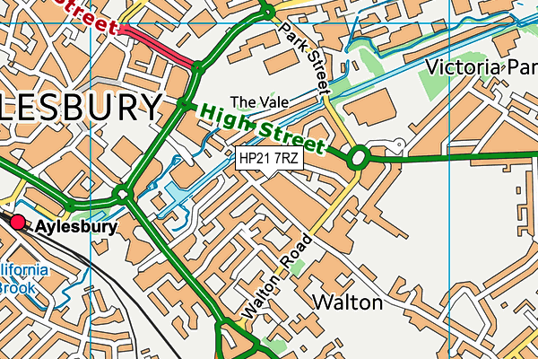 HP21 7RZ map - OS VectorMap District (Ordnance Survey)