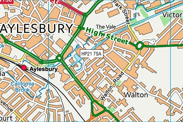 HP21 7SA map - OS VectorMap District (Ordnance Survey)