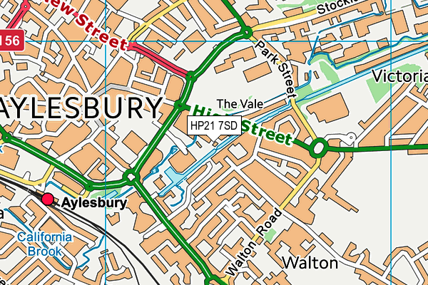 HP21 7SD map - OS VectorMap District (Ordnance Survey)