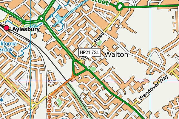 HP21 7SL map - OS VectorMap District (Ordnance Survey)