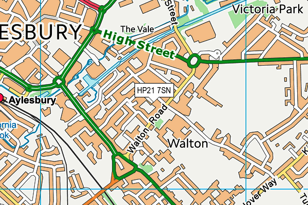 HP21 7SN map - OS VectorMap District (Ordnance Survey)