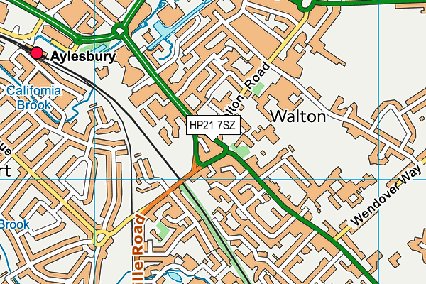 HP21 7SZ map - OS VectorMap District (Ordnance Survey)