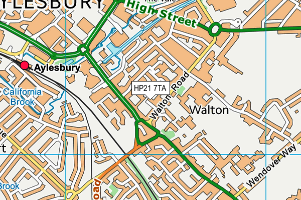 HP21 7TA map - OS VectorMap District (Ordnance Survey)