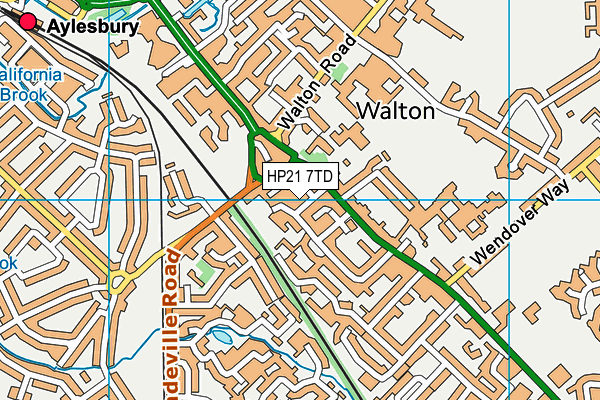 HP21 7TD map - OS VectorMap District (Ordnance Survey)