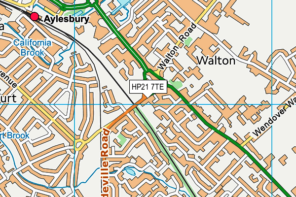 HP21 7TE map - OS VectorMap District (Ordnance Survey)