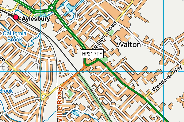 HP21 7TF map - OS VectorMap District (Ordnance Survey)