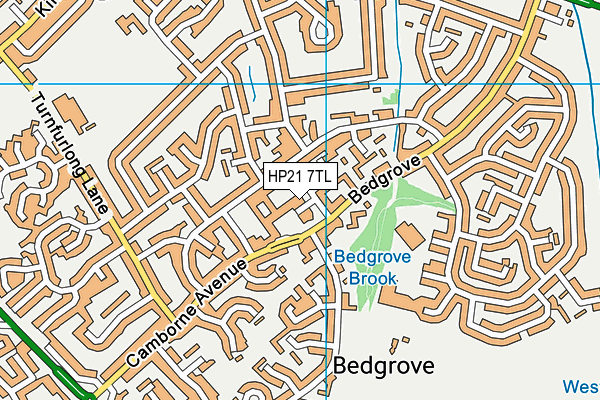 HP21 7TL map - OS VectorMap District (Ordnance Survey)