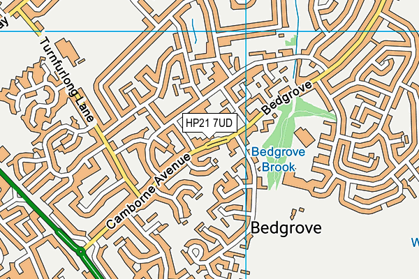 HP21 7UD map - OS VectorMap District (Ordnance Survey)