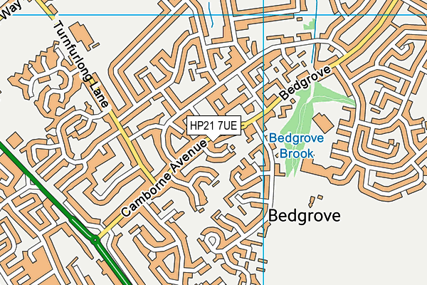 HP21 7UE map - OS VectorMap District (Ordnance Survey)