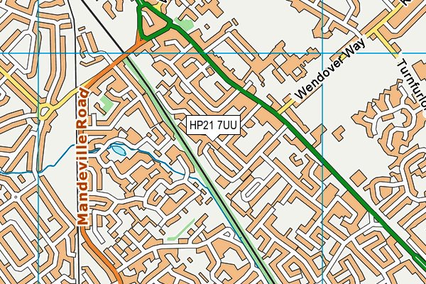HP21 7UU map - OS VectorMap District (Ordnance Survey)
