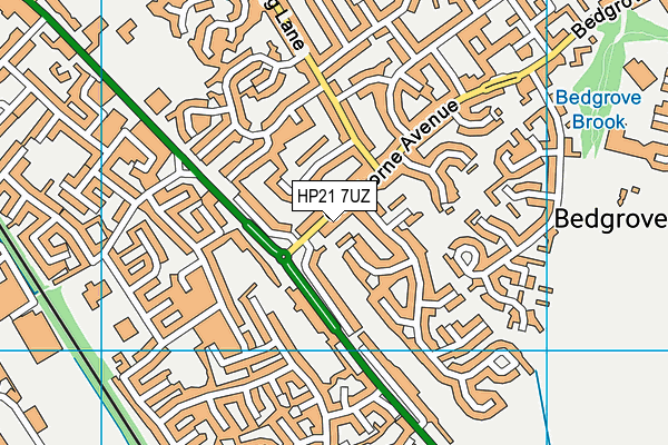 HP21 7UZ map - OS VectorMap District (Ordnance Survey)