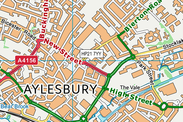 HP21 7YY map - OS VectorMap District (Ordnance Survey)