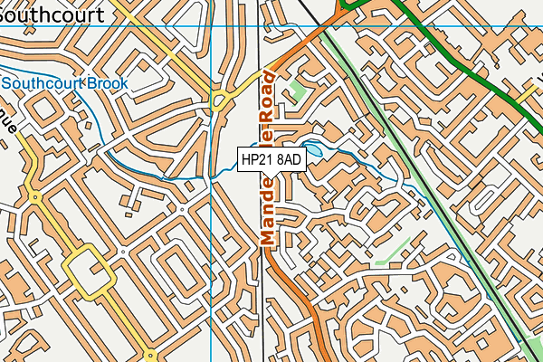 HP21 8AD map - OS VectorMap District (Ordnance Survey)