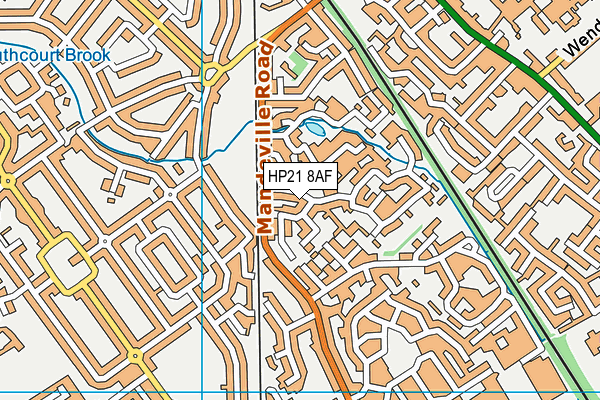 HP21 8AF map - OS VectorMap District (Ordnance Survey)