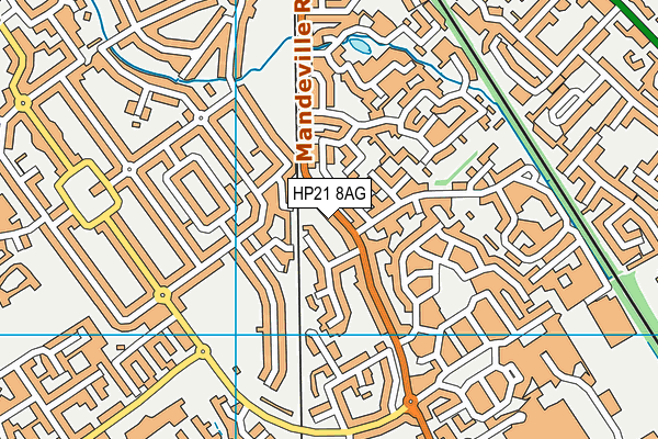 HP21 8AG map - OS VectorMap District (Ordnance Survey)