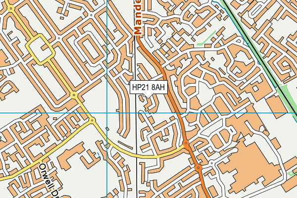 HP21 8AH map - OS VectorMap District (Ordnance Survey)