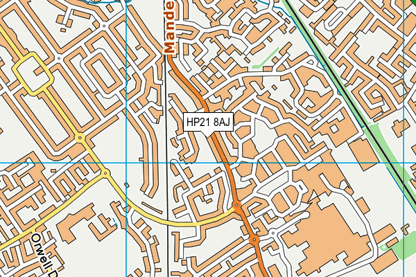 HP21 8AJ map - OS VectorMap District (Ordnance Survey)