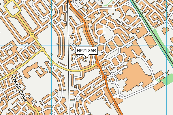 HP21 8AR map - OS VectorMap District (Ordnance Survey)